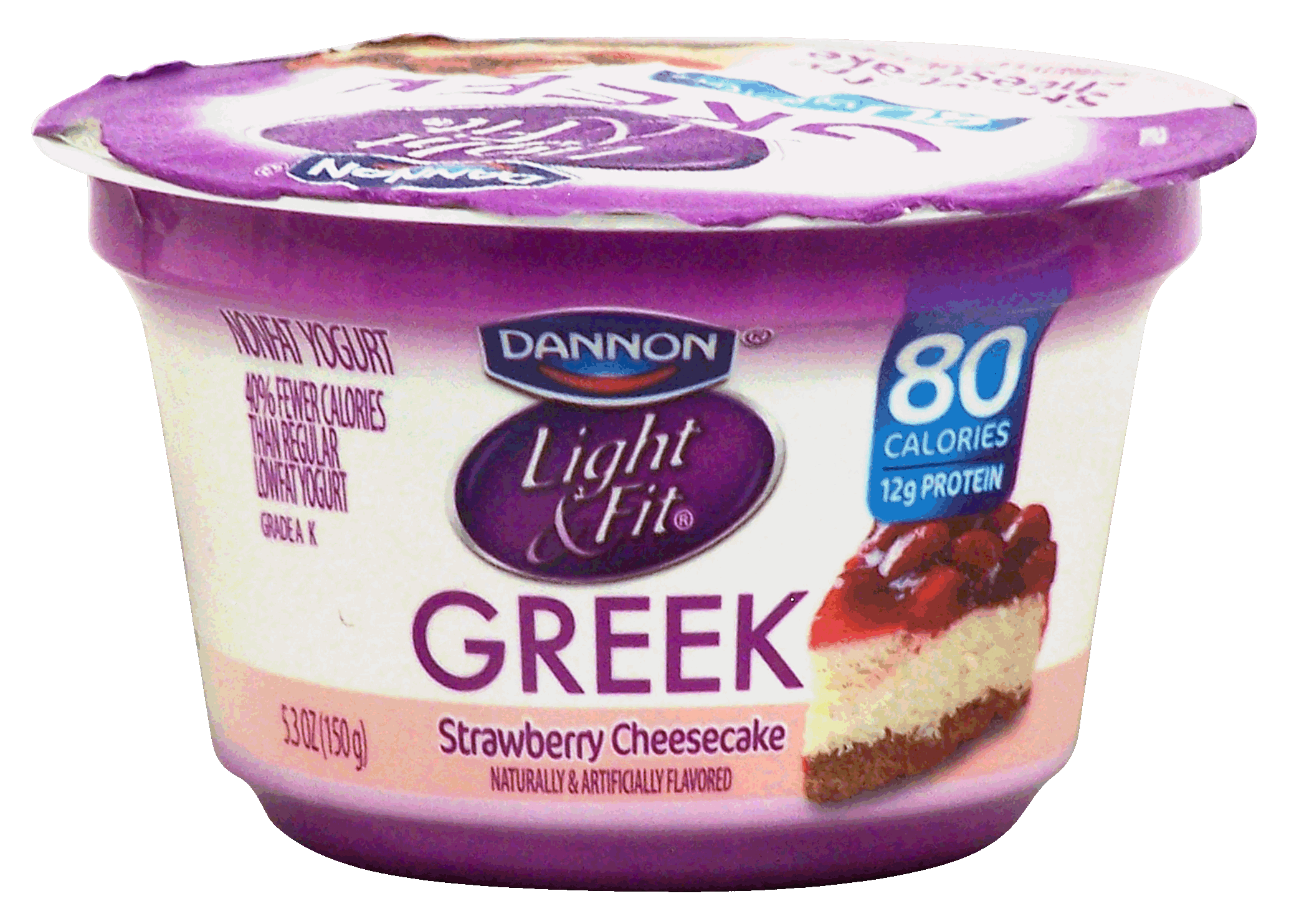 Dannon Light & Fit nonfat greek yogurt, strawberry cheesecake Full-Size Picture